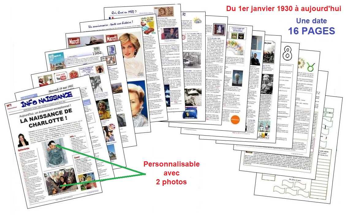 journal de naissance, journal anniversaire, Jour de Naissance, JT